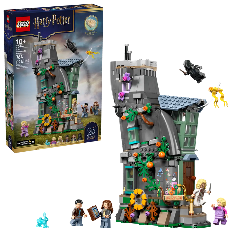 Set completo LEGO Harry Potter 76467 con caja 25 aniversario, casa construida 29cm y 5 minifiguras
