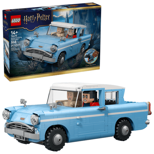 Set completo LEGO Harry Potter 76470 con caja, Ford Anglia construido 25cm, Ron, Harry y Hedwig
