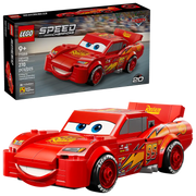 Set completo LEGO Speed Champions 77255 con caja negra 20 aniversario Cars y Rayo McQueen construido
