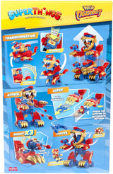 Set completo SuperThings Wild Tiger con robot transformable, 2 figuras exclusivas, 3 proyectiles y accesorios de batalla, código EAN 8431618026434
