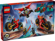 Set de combate NINJAGO con minifiguras, armas y estandarte mágico