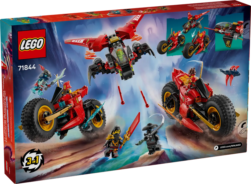 Set de combate NINJAGO con minifiguras, armas y estandarte mágico