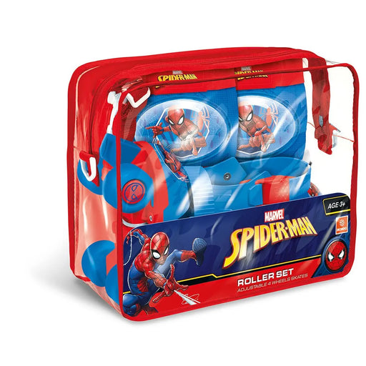 Set de patines y protecciones Spiderman Mondo 18390 con bolsa de transporte.