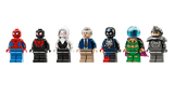 Siete minifiguras LEGO Marvel 76342: Spider-Man, Miles, Fantasma, Jameson, Mysterio, Cap Venom, Rino
