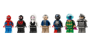 Siete minifiguras LEGO Marvel 76342: Spider-Man, Miles, Fantasma, Jameson, Mysterio, Cap Venom, Rino
