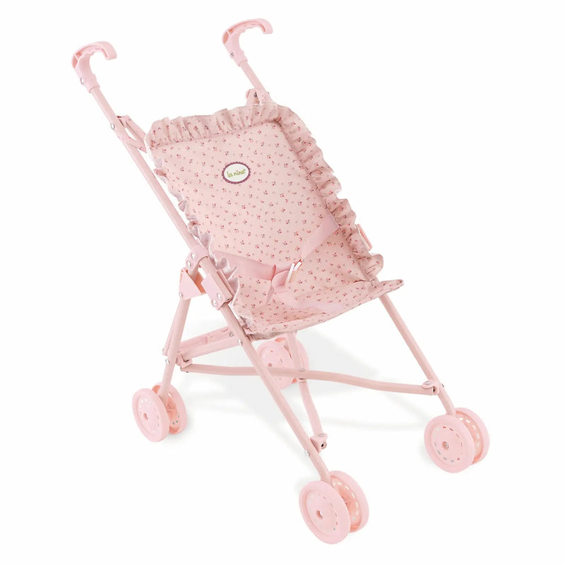Silla pequeña Olivia La Nina plegable, sistema tijera, rosa pastel para muñecos 30-42 cm
