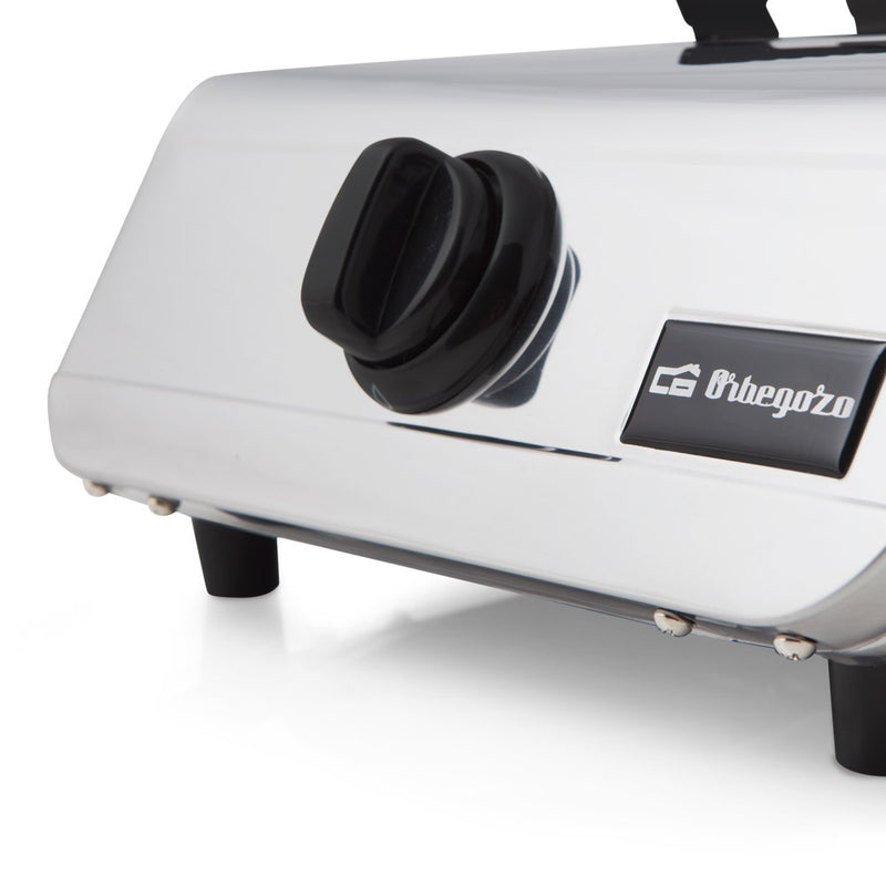 Sistema de encendido piezoeléctrico del hornillo FO 1710, detalle del mecanismo de ignición automática sin necesidad de cerillas ni mecheros
