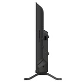 Televisor Smart TV Infiniton de 32 pulgadas, modelo INTV-32GS630, en color negro, con tecnología Android TV y opciones de conectividad avanzadas. Vista lateral.