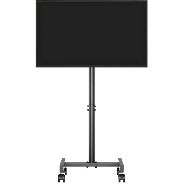 Soporte de TV universal de suelo Bontec con ruedas y altura ajustable para televisores de 13 a 42 pulgadas.
