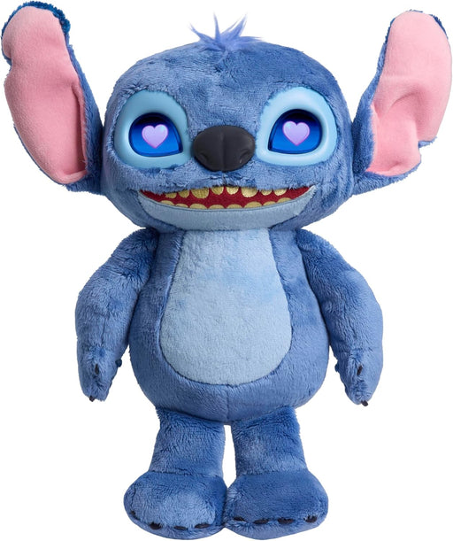 Stitch Feature Plush de tacto suave mostrando las diferentes caras y estados de ánimo del Experimento 626 de Disney
