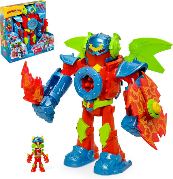 SuperThings Titan Fury robot gigante transformable con lanzador de proyectiles, figuras exclusivas de pilotos y arsenal de armas, referencia SUPERTHINGS-8431618043837
