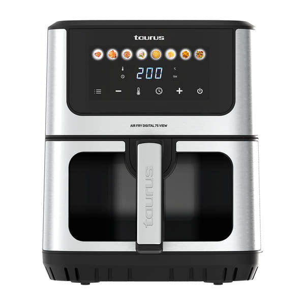 Freidora sin aceite Taurus Air Fry Digital 7S View de 6,5 litros con ventana y pantalla táctil digital