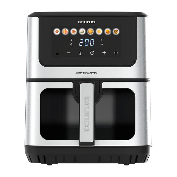 Freidora sin aceite Taurus Air Fry Digital 7S View de 6,5 litros con ventana y pantalla táctil digital