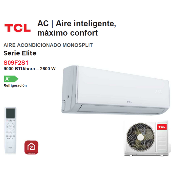 TCL Aire Acondicionado 2250 Frigorias con bomba de calor y Wifi (S09F2S1)