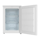 Congelador vertical Teka RSF10080 con la puerta abierta y sus 3 cajones