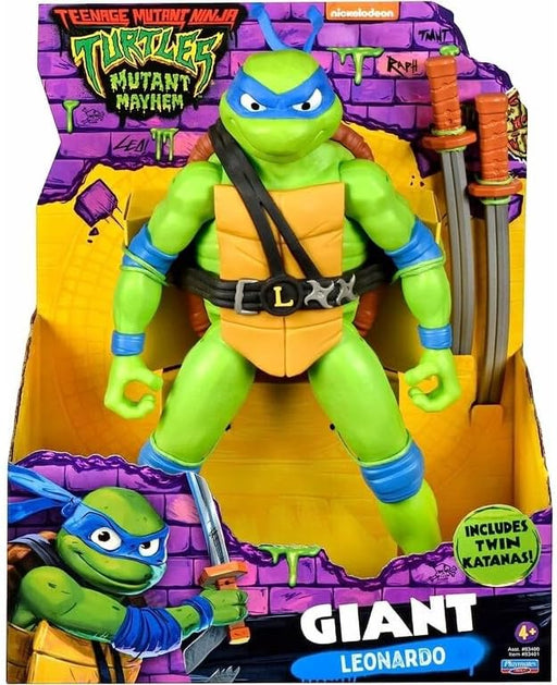 TMNT Figuras Gigantes Leonardo 30 cm de Famosa con bandana azul, katanas gemelas y diseño auténtico del líder de las Tortugas Ninja
