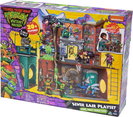 TMNT Sewer Lair Playset guarida alcantarillas Tortugas Ninja 3 niveles 20 características Famosa
