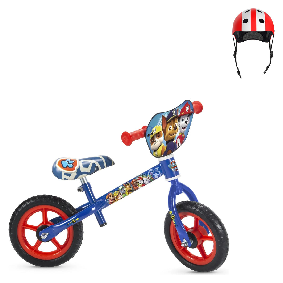 Pack Bicicleta sin Pedales Paw Patrol + Casco Infantil - Toimsa: bicicleta y casco