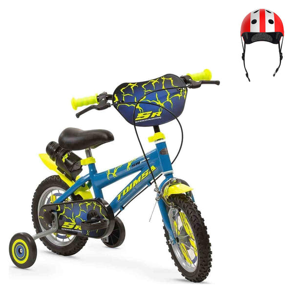 Pack Bicicleta 12'' Rayos + Casco Infantil - Toimsa: bicicleta y casco