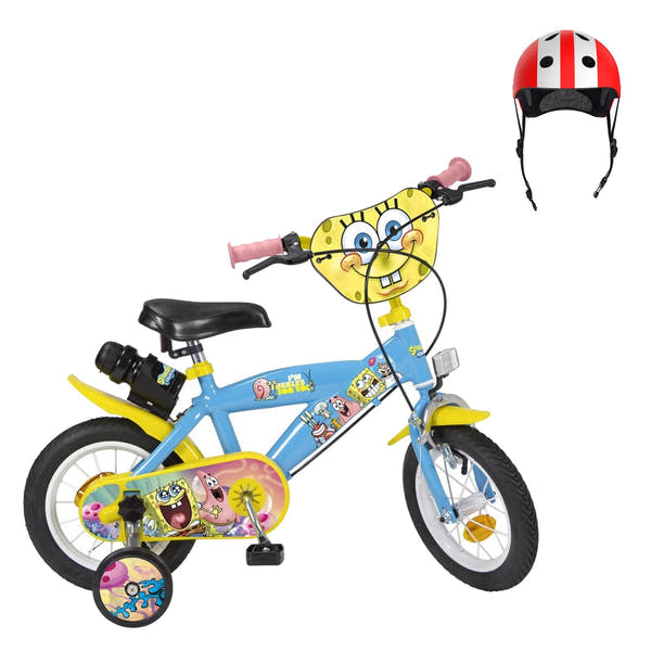 Pack Bicicleta 12'' Bob Esponja + Casco Infantil - Toimsa