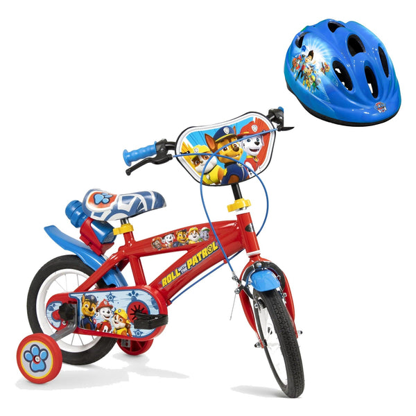 Pack Pack Bicicleta 12'' Paw Patrol + Casco a Juego: bicicleta y casco a juego