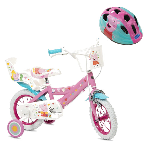 Pack Pack Bicicleta 12'' Peppa Pig + Casco a Juego: bicicleta y casco a juego