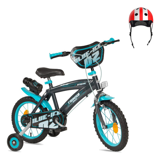 Pack Pack Bicicleta 14'' Blue Ice + Casco Infantil: bicicleta y casco a juego