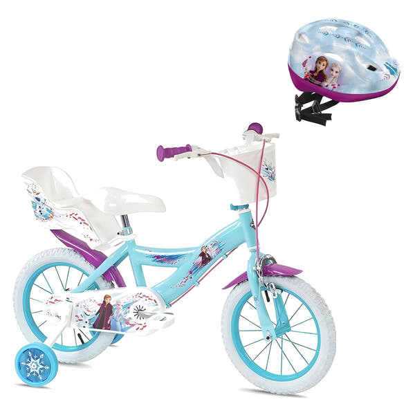 Pack Pack Bicicleta 14'' Frozen II + Casco a Juego: bicicleta y casco a juego
