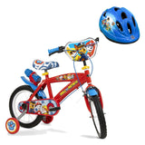 Pack Pack Bicicleta 14" Paw Patrol + Casco a juego: bicicleta y casco a juego