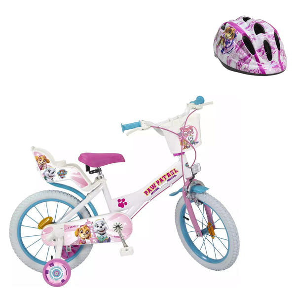 Pack Bicicleta 16'' Paw Patrol Skye + Casco a Juego - Toimsa: bicicleta y casco