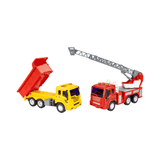 Camión de servicios City Service 1:16 – volquete y bomberos con la escalera desplegada