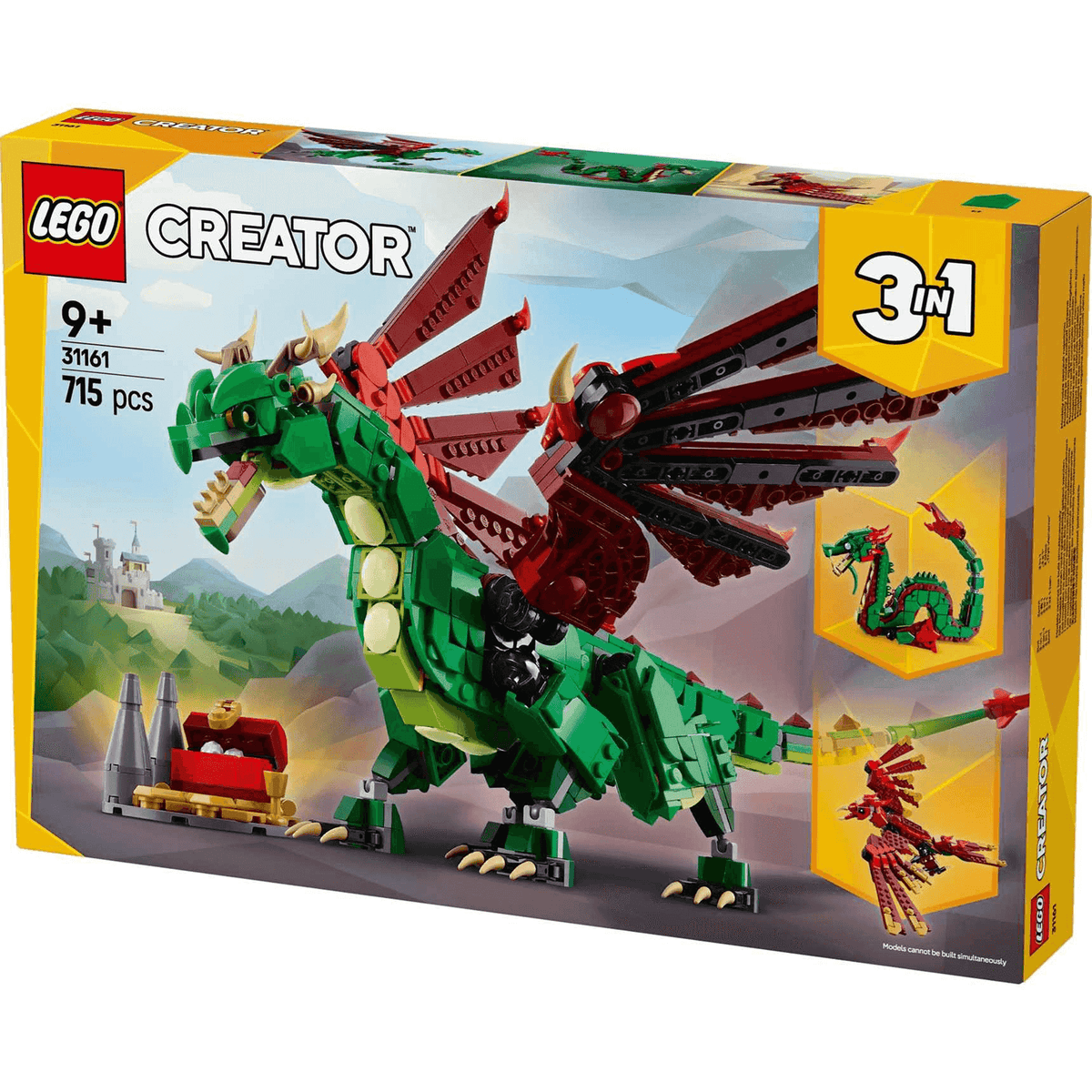 LEGO Creator Dragón Medieval 3en1 (31161) - 715 Piezas