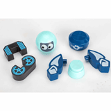 Toy Planet Robots Magnéticos : les 7 pièces détachées, tête avec yeux, corps, bras et bases à roues