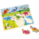 Puzzle de madera con pivotes Toy Planet – puzzle de dinosaurios con piezas fuera