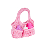 Bolsito de accesorios para muñeca Toy Planet – modelo de cuadros rosa