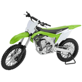 Moto a escala 1:10 Welly – modelo motocross verde