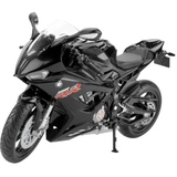 Moto a escala 1:12 Welly – modelo negro deportivo