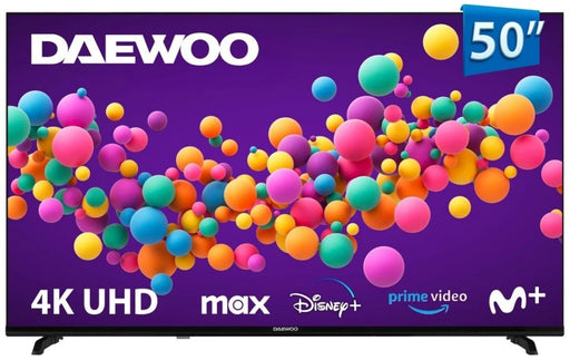TV Daewoo 50DM56UV de 50 pulgadas con tecnología UHD 4K, Smart TV integrada, HDR10 y conectividad WiFi, ideal para entretenimiento doméstico con calidad de imagen superior
