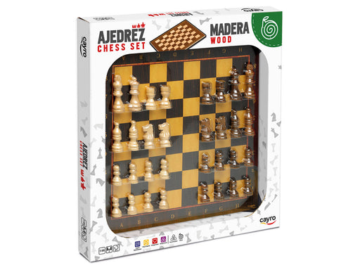 Tablero Ajedrez con Accesorios de Madera Cayro