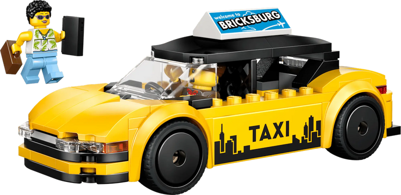 Taxi Amarillo LEGO 60487 techo extraíble motor eléctrico Bricksburg juguete
