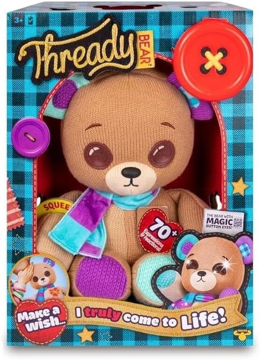 Thready Bear osito peluche interactivo Famosa ojos móviles sonidos botón corazón libro cuentos
