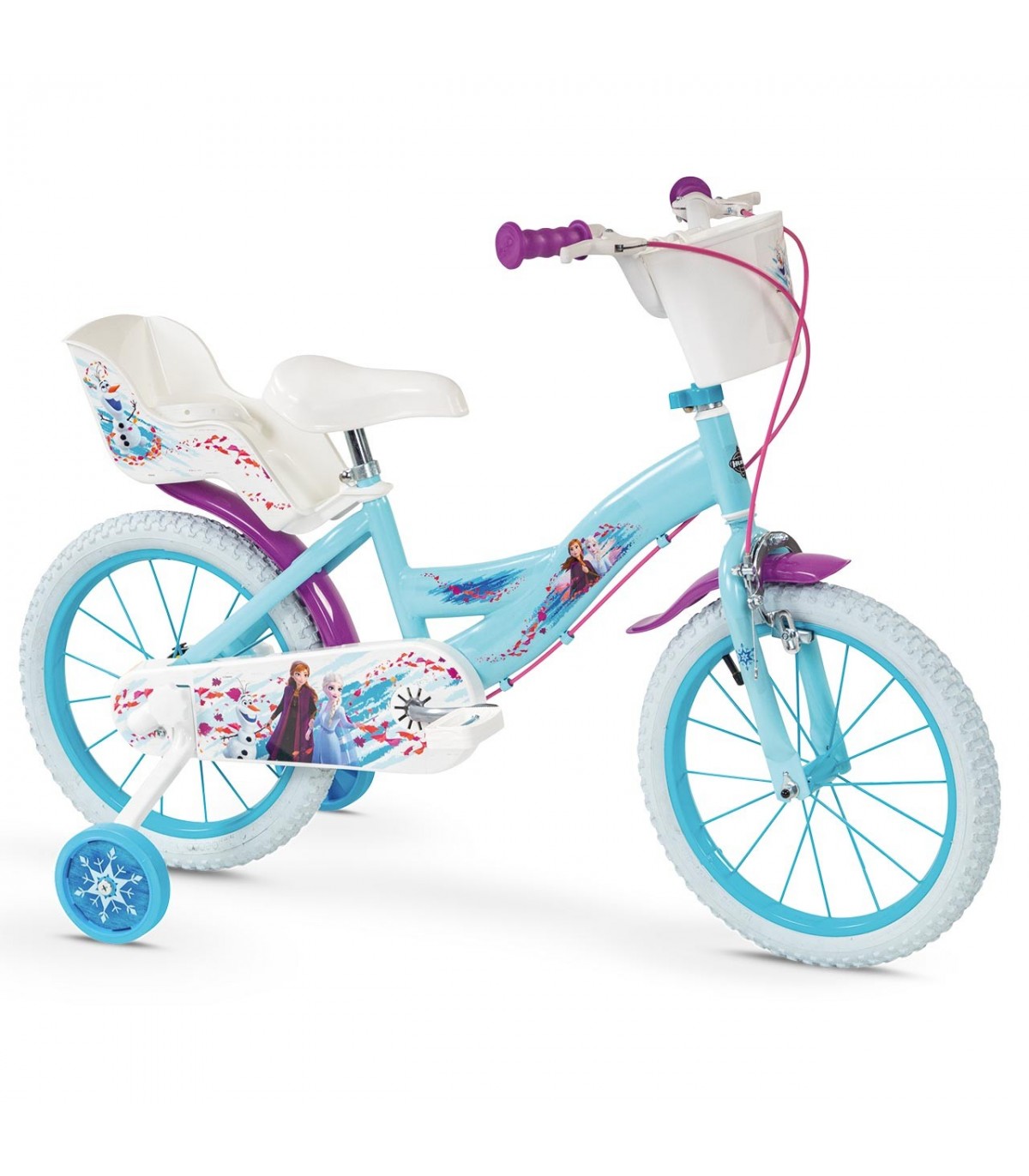 Pack bicicleta Toimsa 16'' Frozen II Disney con cesta y portamuñecos