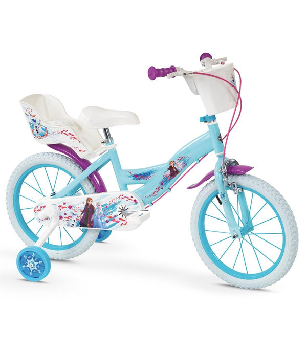 Pack bicicleta Toimsa 16'' Frozen II Disney con cesta y portamuñecos