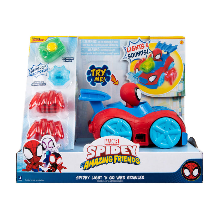 Toy Partner Spidey y su Superequipo Vehículo Light N Go Web Crawler (SNF0201)