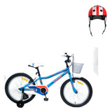 Pack Bicicleta 20'' Romina Azul y Naranja + Casco Infantil - UMIT