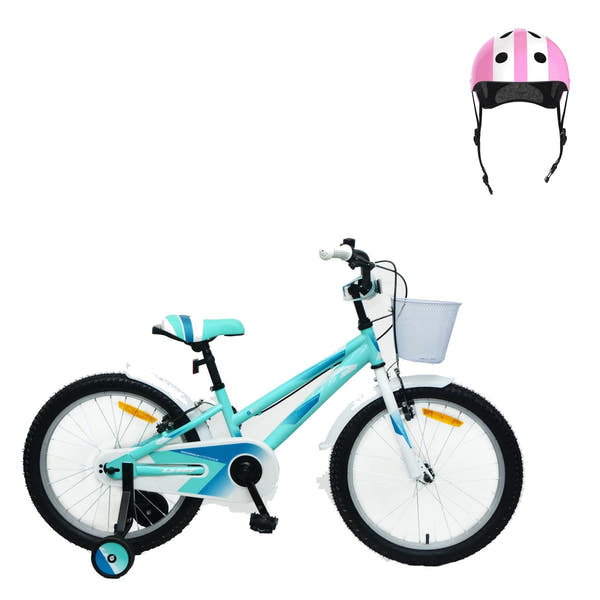 Pack Bicicleta 20'' Calypso Turquesa + Casco Infantil - UMIT