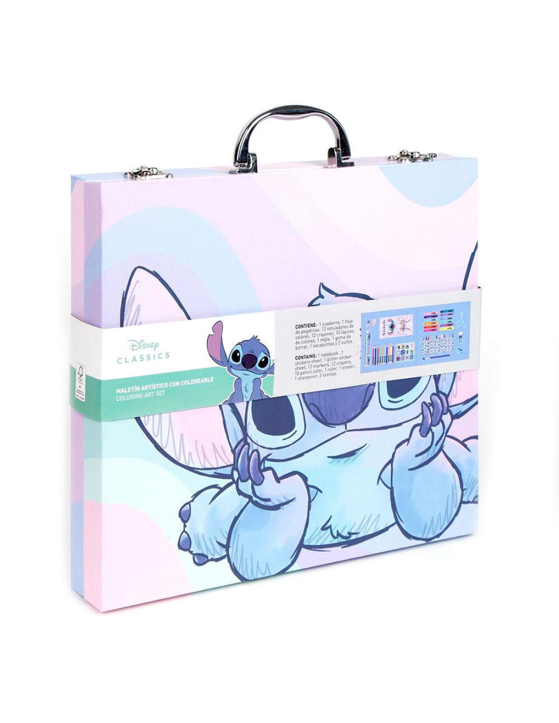 Set Papelería Coloreable Maletín Stitch Disney