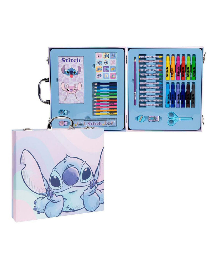 Set Papelería Coloreable Maletín Stitch Disney - Valuvic
