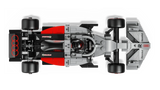 Vista superior Audi Revolut F1 LEGO 77259 gris rojo negro detalles motor

