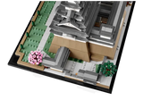 Vista superior LEGO Castillo de Himeji 21060 con parte removible mostrando distribución interior
